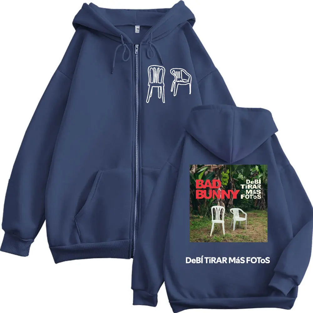 Zipper Hoodie Prints Sillas